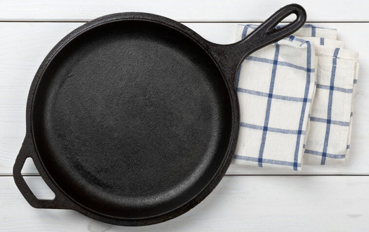 Empty, Clean Black Cast Iron Pan