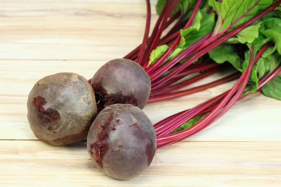 Fresh organic red beets just picked up from the garden beetroots are washed