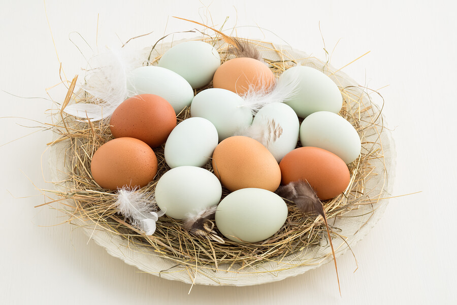 Natural colored eggs